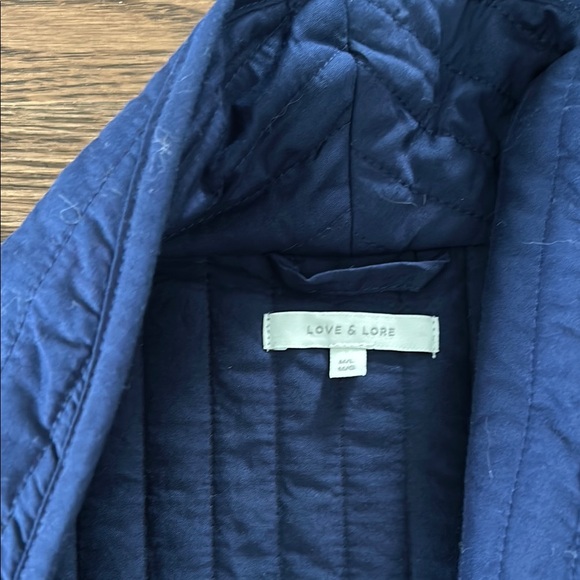 Navy Quilted Jacket - Picture 2 of 4